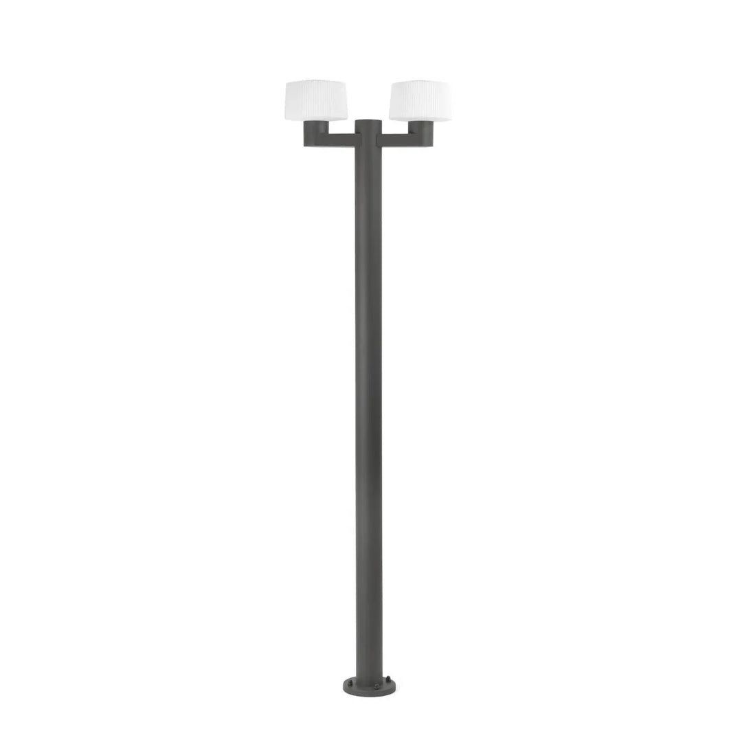 Lampadaire extérieur Muffin 2 lumières gris foncé de Faro Barcelona