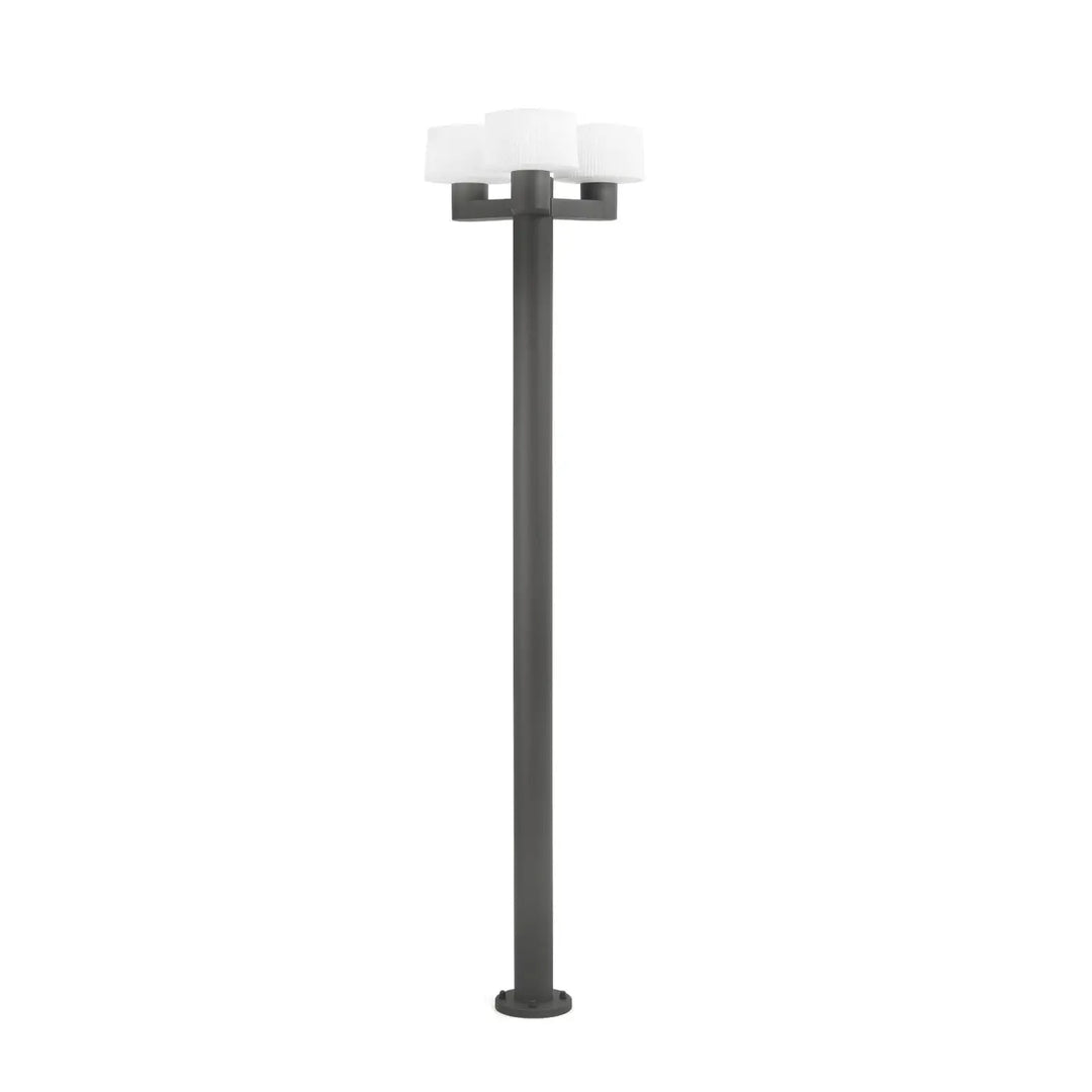 Lampadaire extérieur Muffin 3 lumières gris foncé de Faro Barcelona