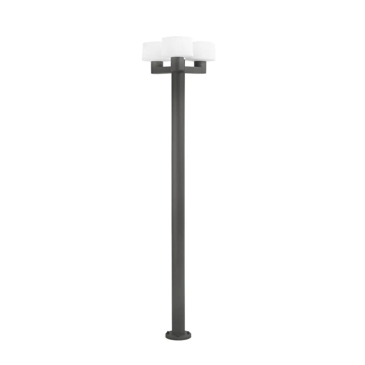 Lampadaire extérieur Muffin 3 lumières gris foncé de Faro Barcelona