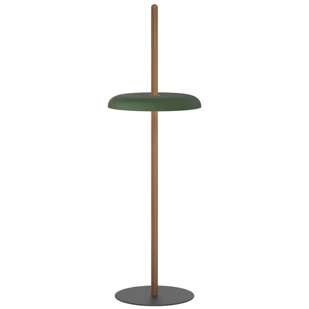 Lampadaire sans fil Nivél en bois massif et acier coloré