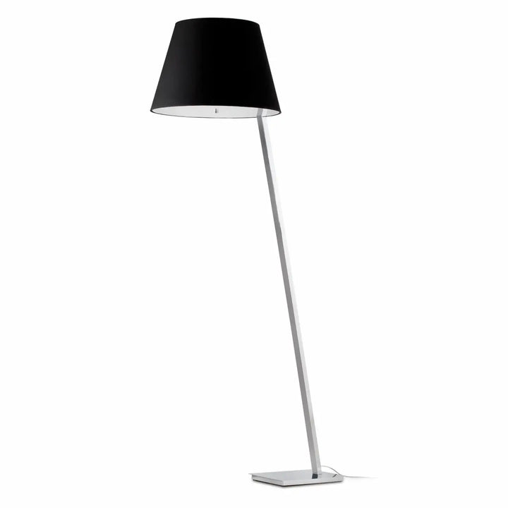 Lampadaire Moma chromé et noir de Faro Barcelona