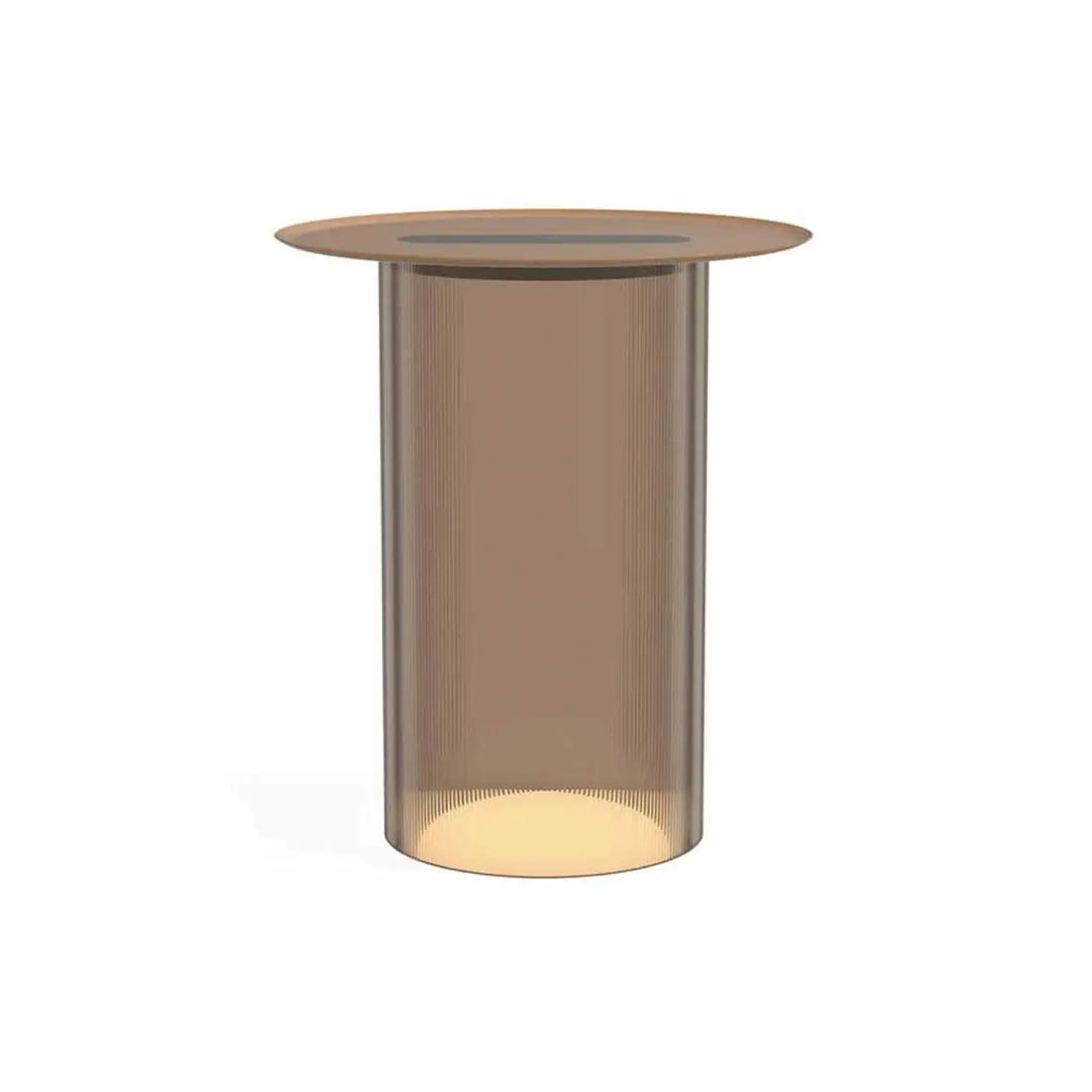 Lampadaire Carousel bronze, plateau terracotta