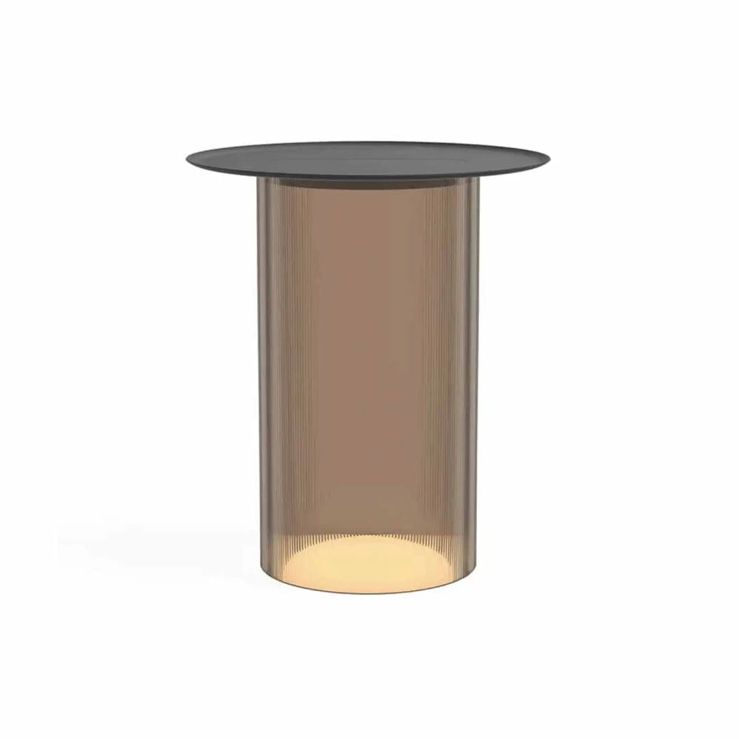 Lampadaire Carousel bronze, plateau noir