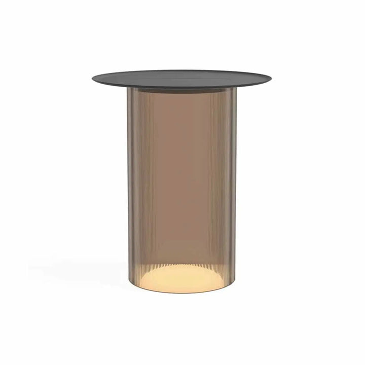 Lampadaire Carousel bronze, plateau noir