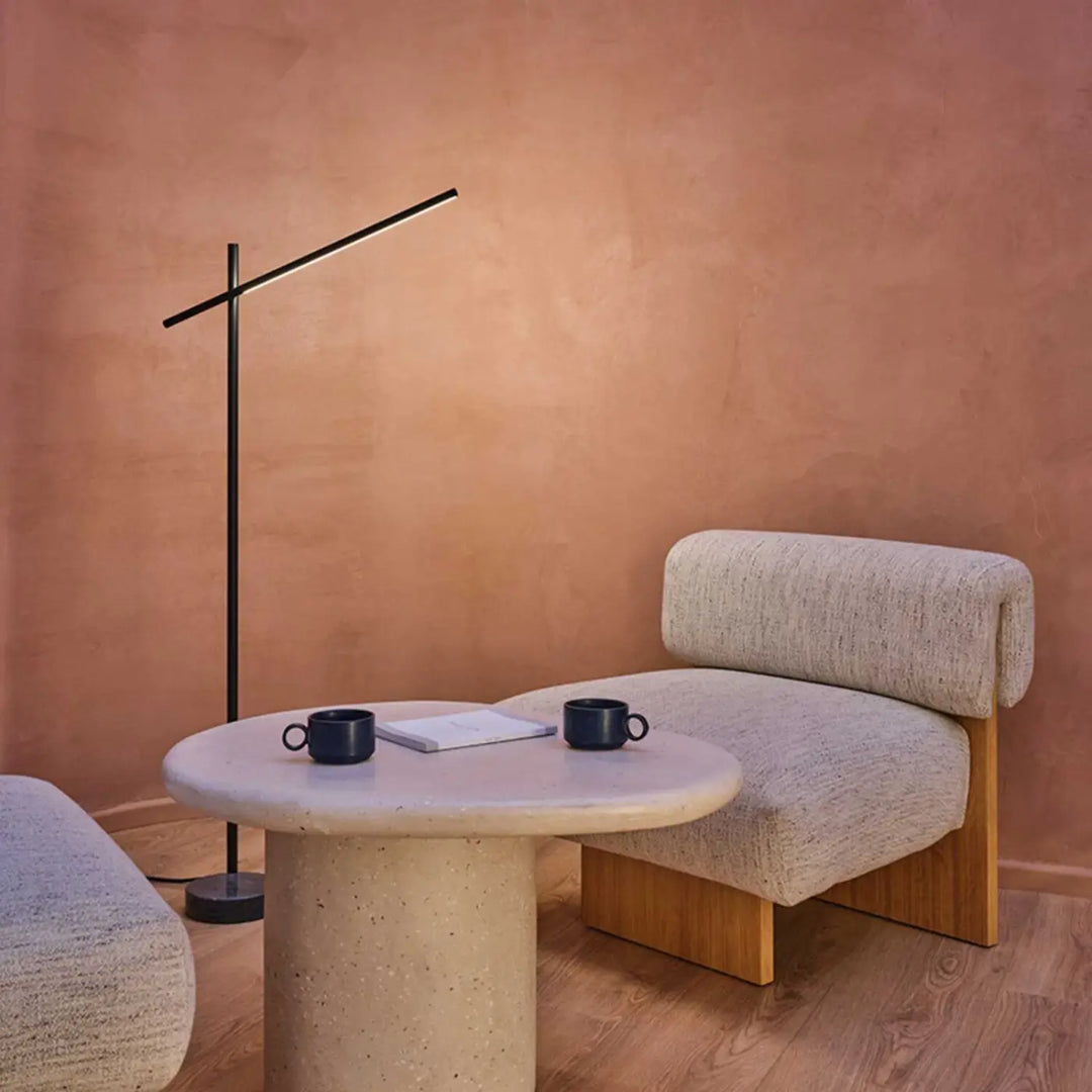Lampadaire LED Tubs noir en situation