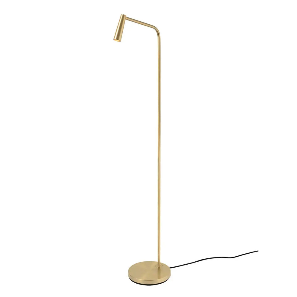 Lampadaire Gamma doré vu en entier