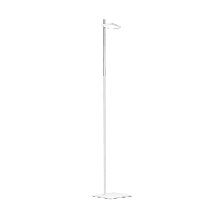 Lampadaire Talia blanc à tige argentée
