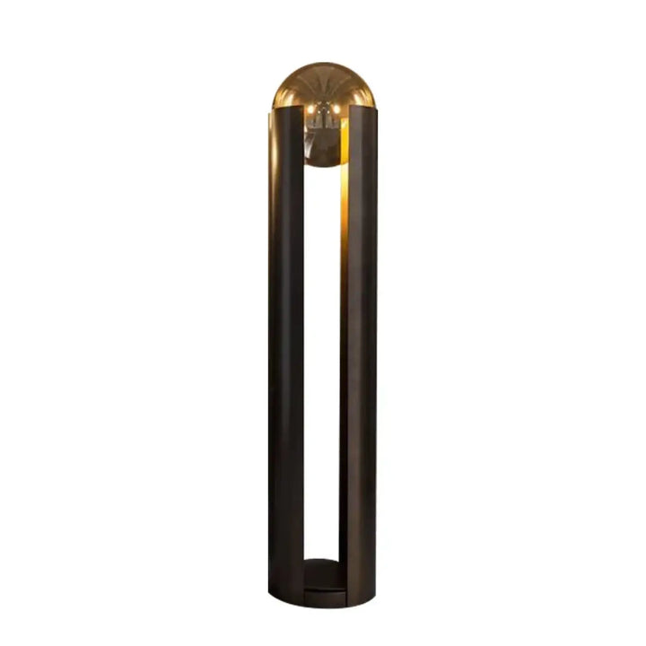 Lampadaire moderne en noir avec boule en verre design élégant