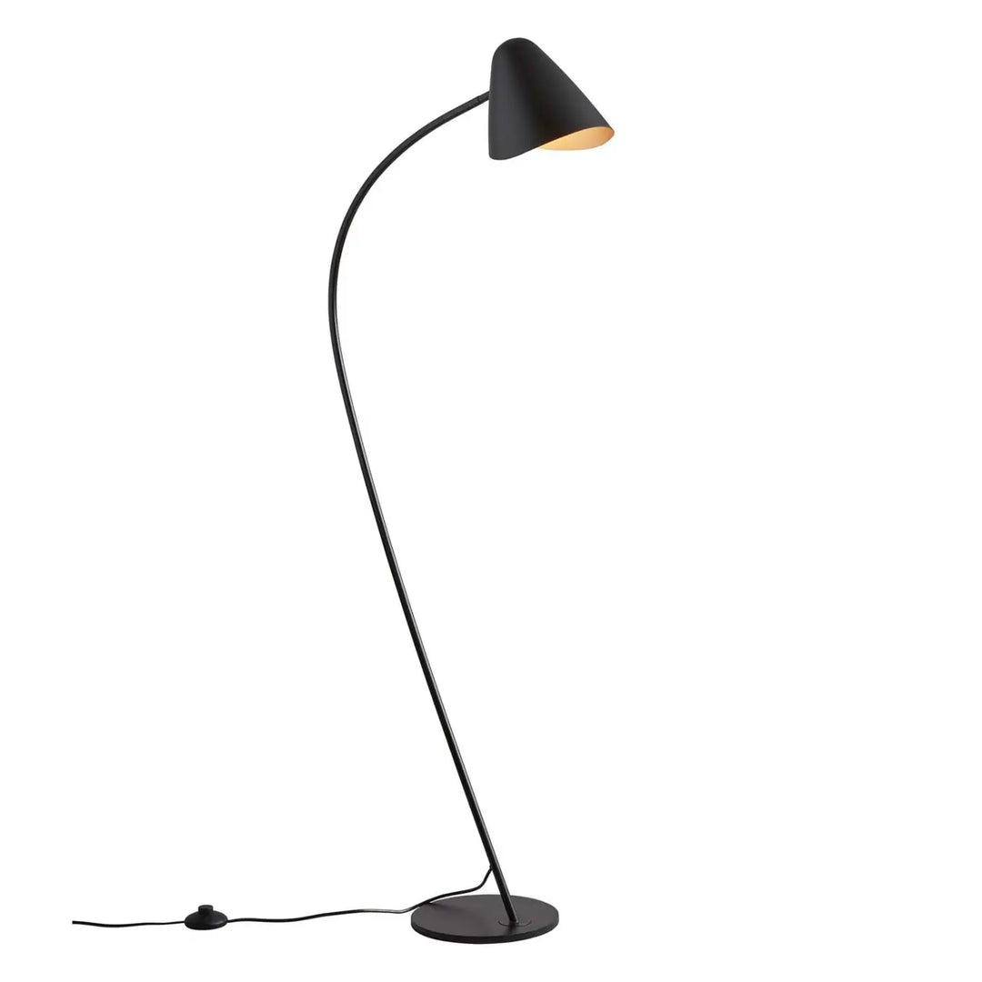 Lampadaire Organic en acier noir