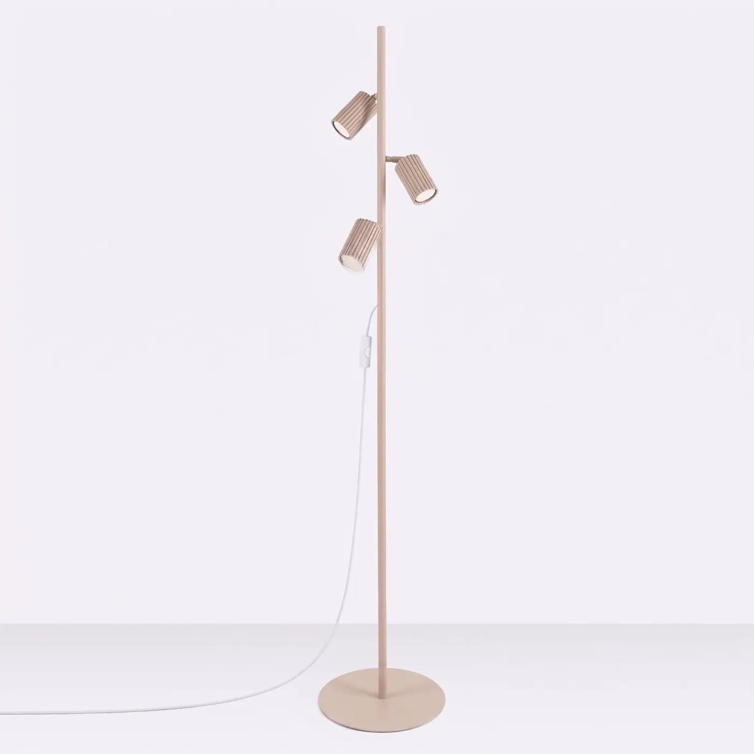 Lampadaire taupe éteint