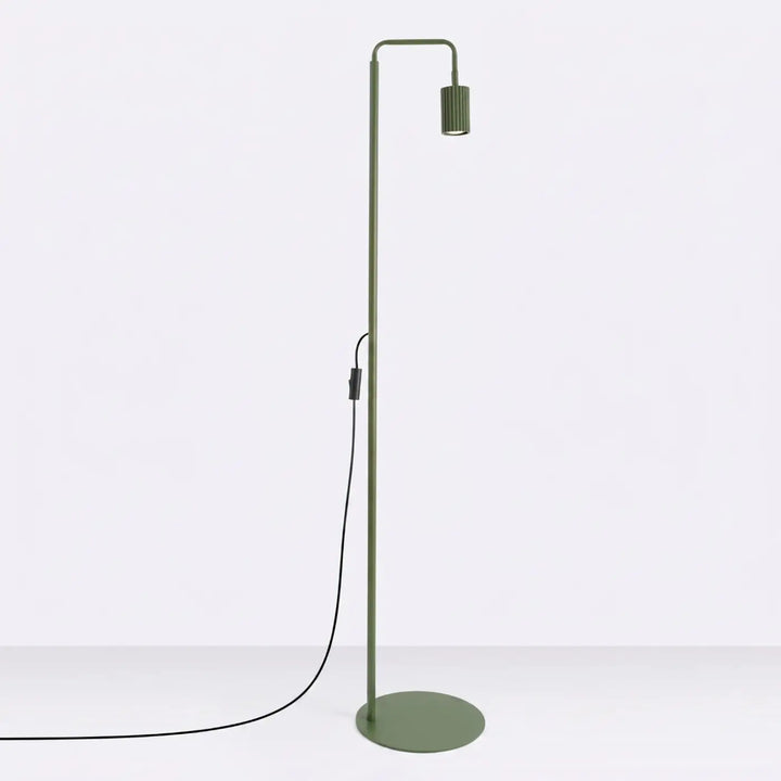 Lampadaire vert olive éteint