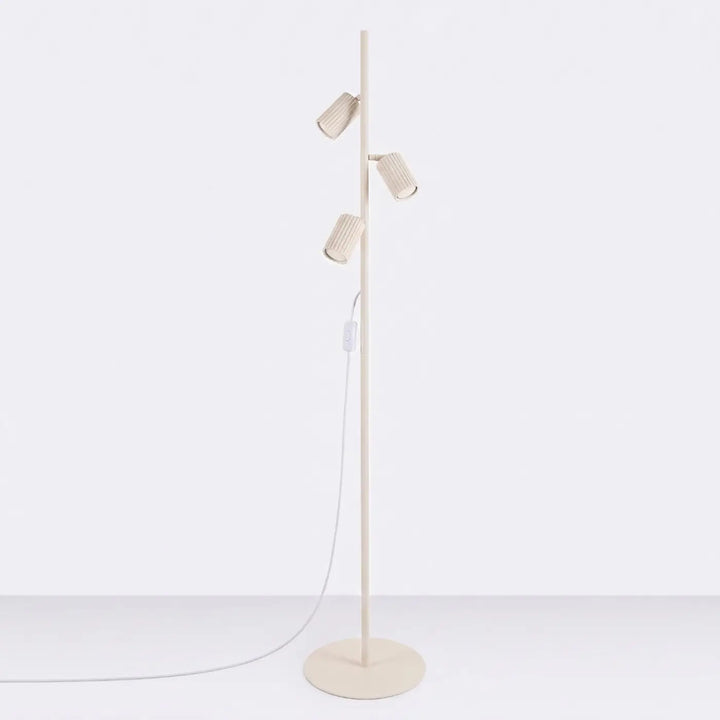Lampadaire beige éteint
