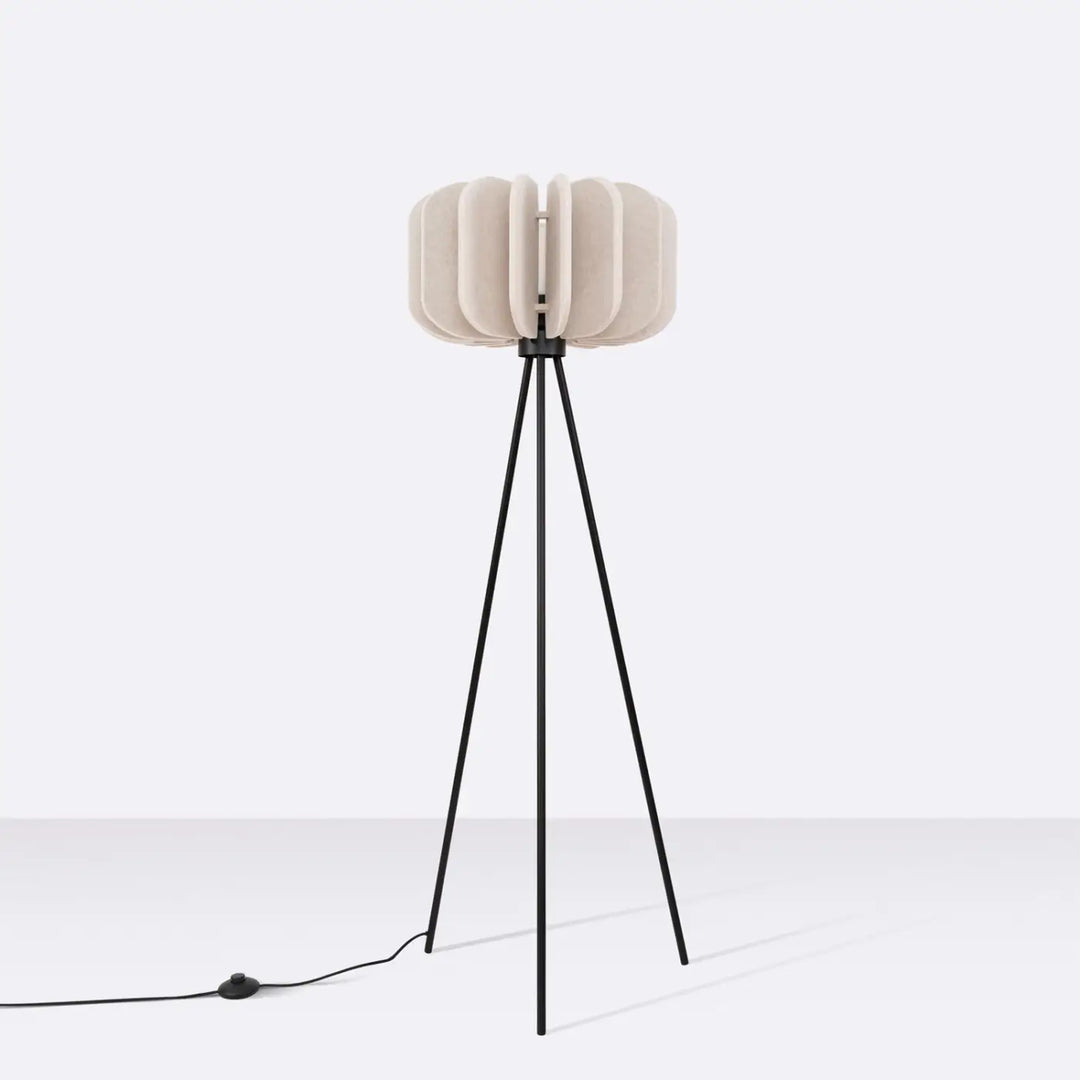 Lampadaire beige/noir éteint