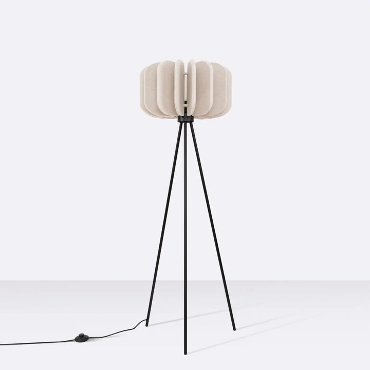 Lampadaire beige/noir éteint