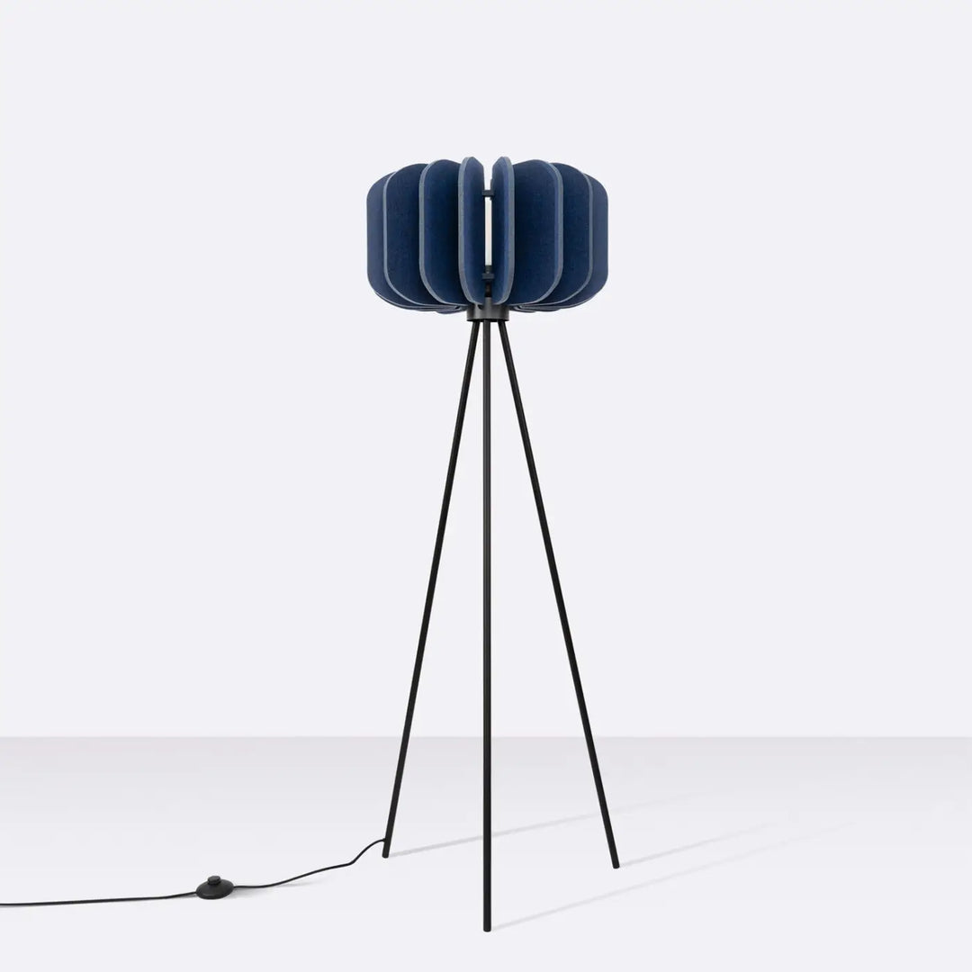 Lampadaire bleu marine/noir éteint