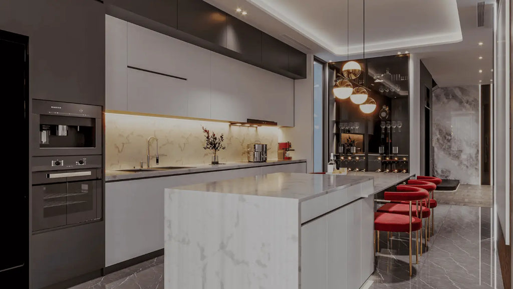 Créez des zones lumineuses distinctes dans votre cuisine ouverte avec des lampadaires
