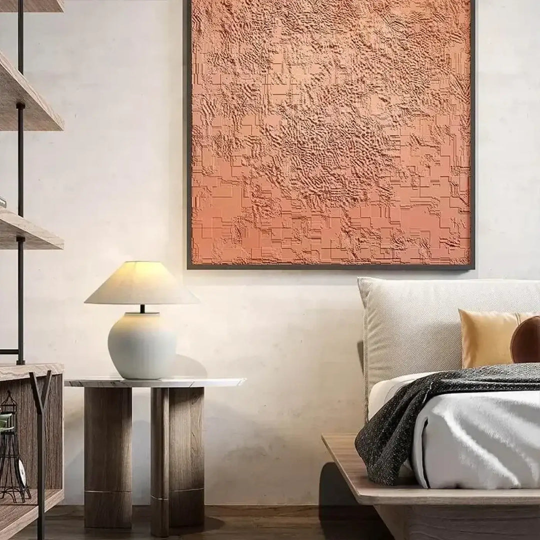 Lampe de chevet vesper en céramique blanche avec abat-jour conique douce sur table marbre chevet chic