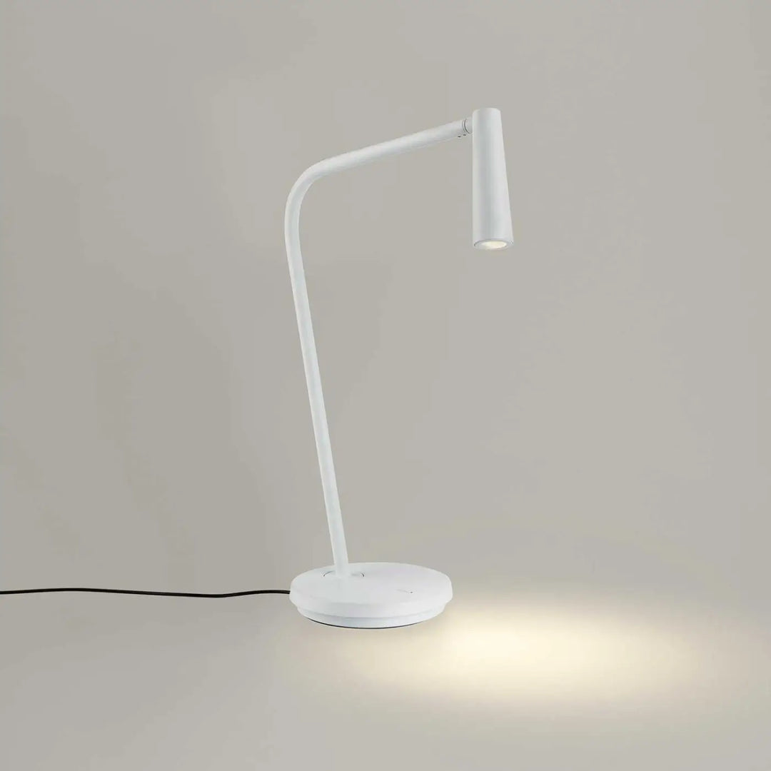 Vue de la lampe de chevet Gamma blanche #couleur_blanc