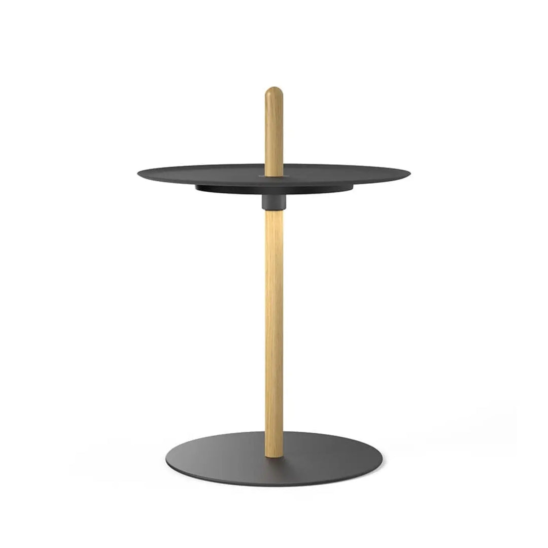 Lampe de chevet Nivél Guéridon avec plateau et pied en bois