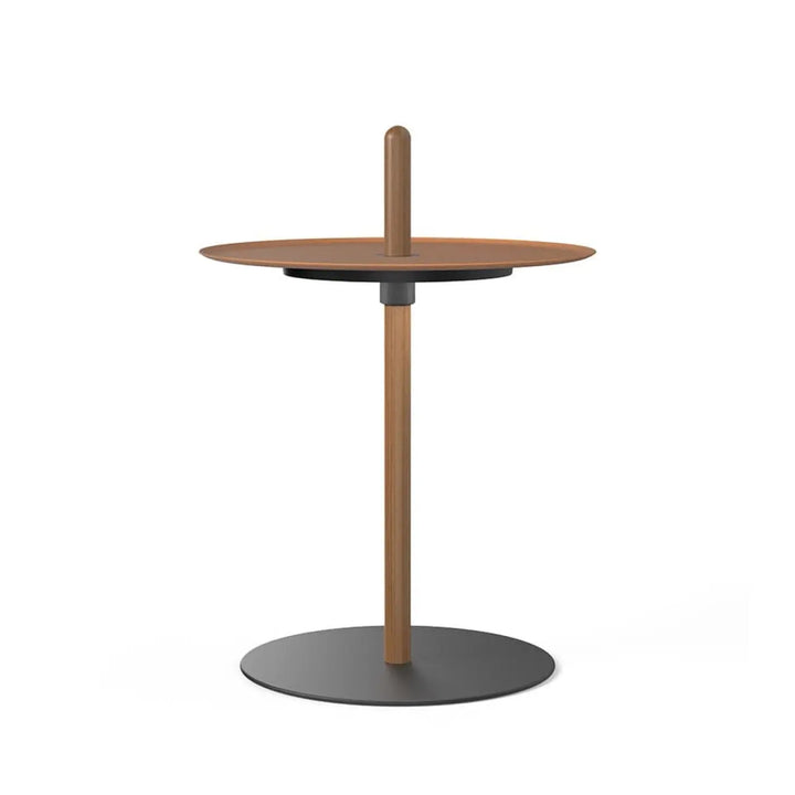 Lampe de chevet Nivél Guéridon avec plateau et pied en bois