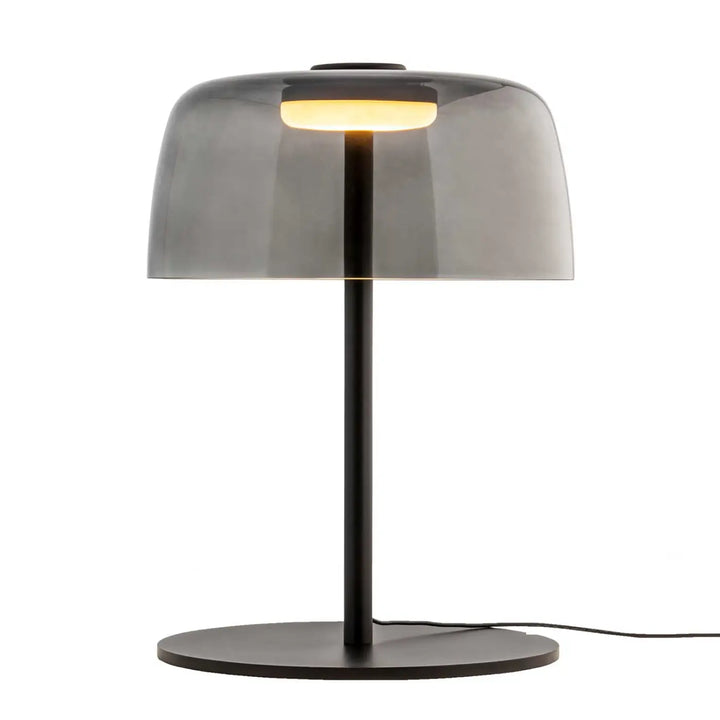 Lampe de chevet Levels avec abat-jour en verre fumé #couleur_gris