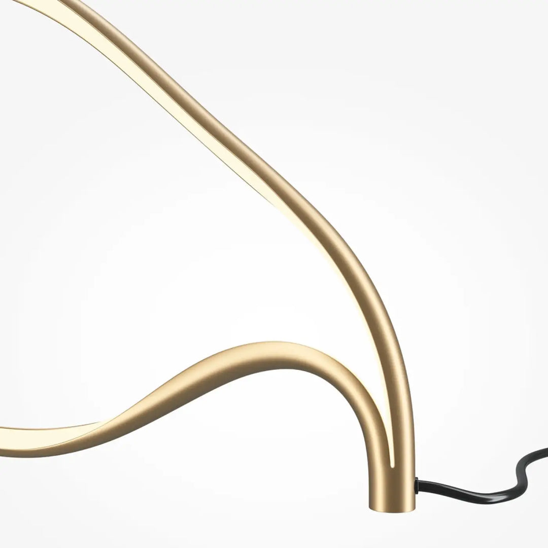 Lampe de chevet plons led en aluminium doré avec design moderne et éclairage led intégré pour un usage élégant