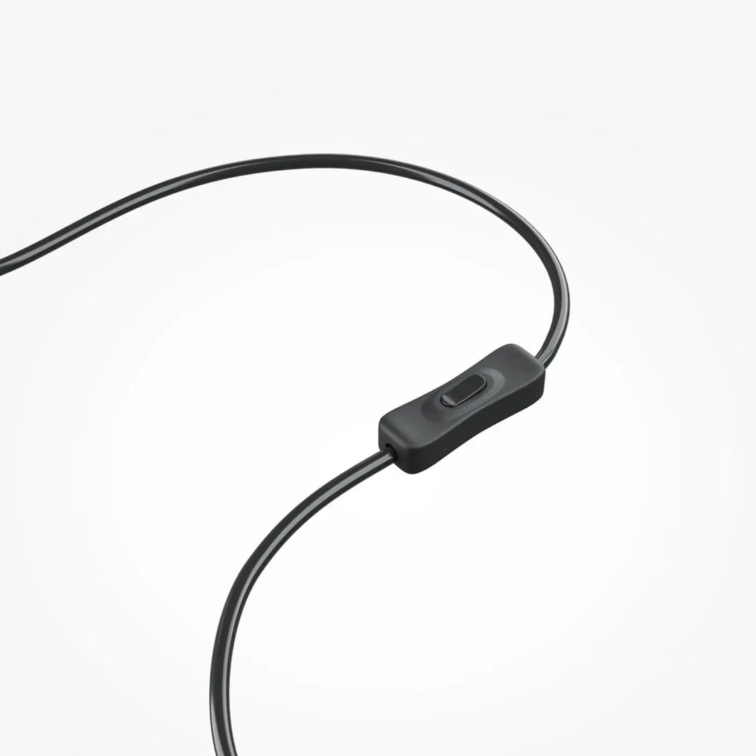 Câble découteurs noirs avec module de contrôle mat pour lampe de chevet plons led aluminium doré