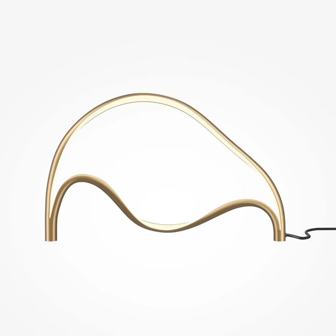 Lampe de chevet plons led en aluminium doré avec design minimaliste et éclairage led intégré pour intérieur contemporain