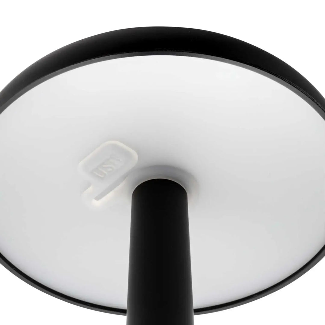 Détail de la lampe tactile Portobello noire