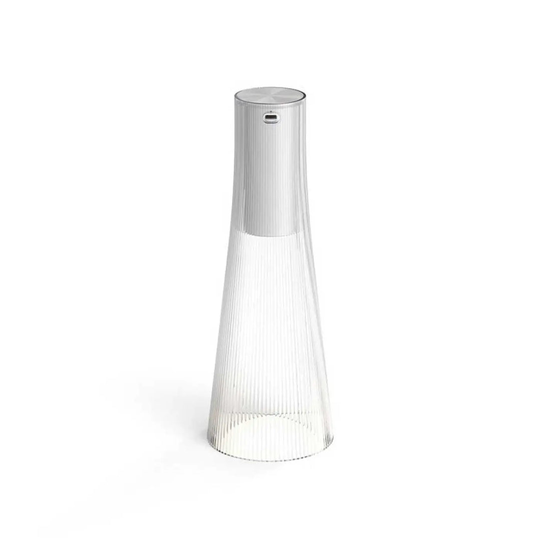 Lampe Candél, diffuseur transparent et module argent