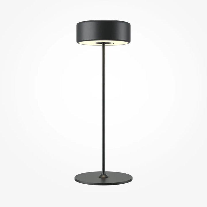 Lampe de chevet noire cylindrique design épuré en aluminium avec trois finitions idéale pour salle à manger moderne
