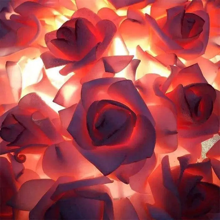 Lampe Fleur De Chevet En Acrylique Rouge Rose Jaune