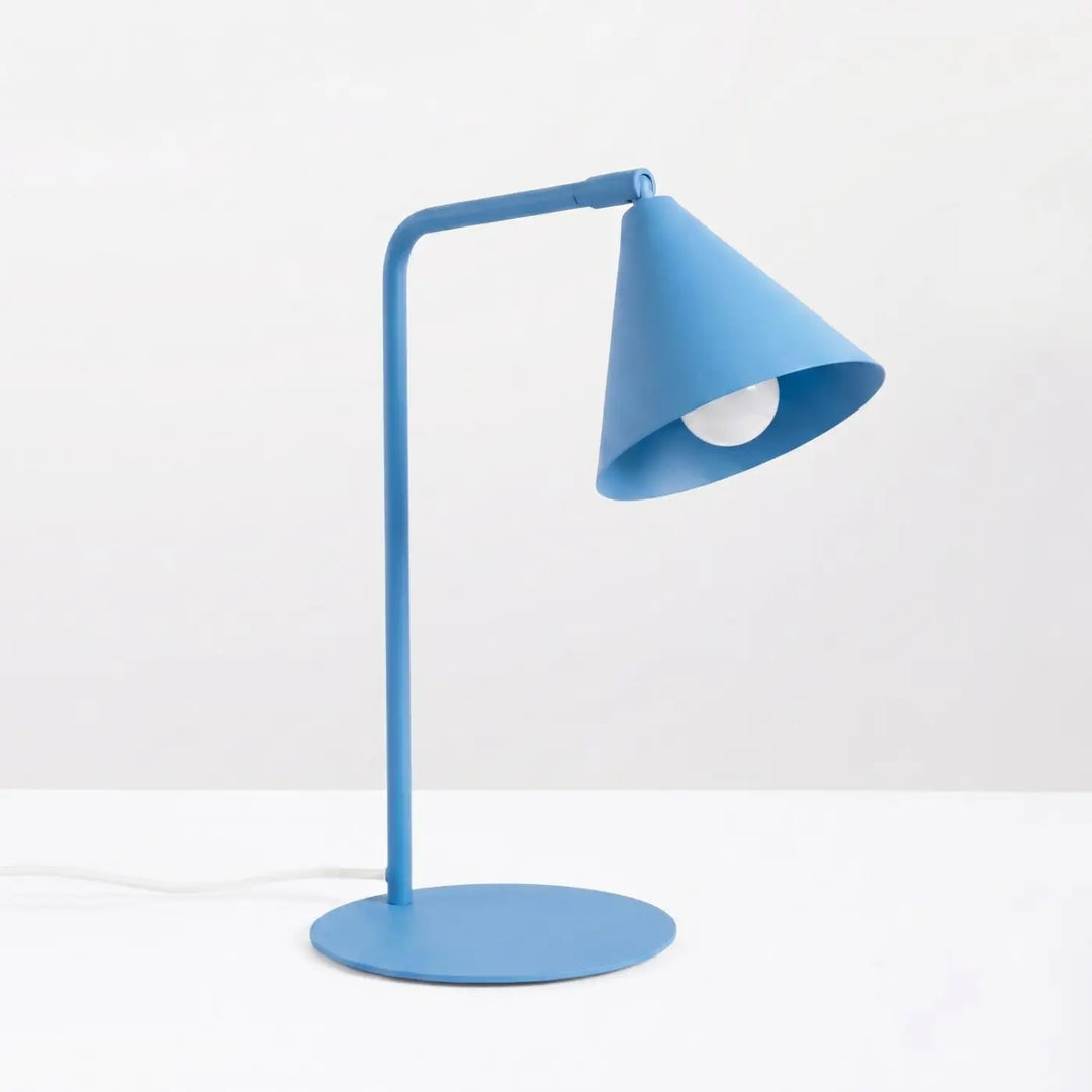 Lampe à poser bleu clair éteinte