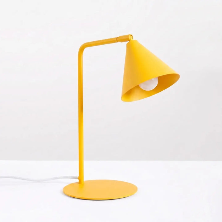 Lampe à poser jaune éteinte