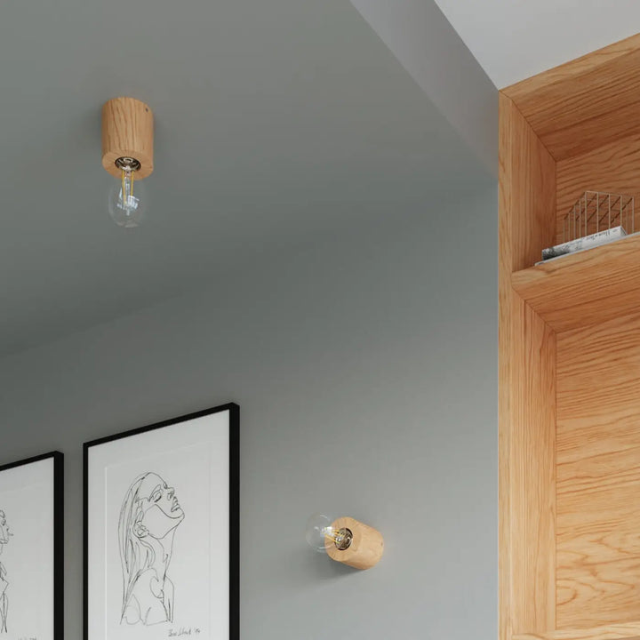 Lampe a poser salgado bois avec finition chêne naturel et ampoule style edison pour bureau salgado sentez mieux