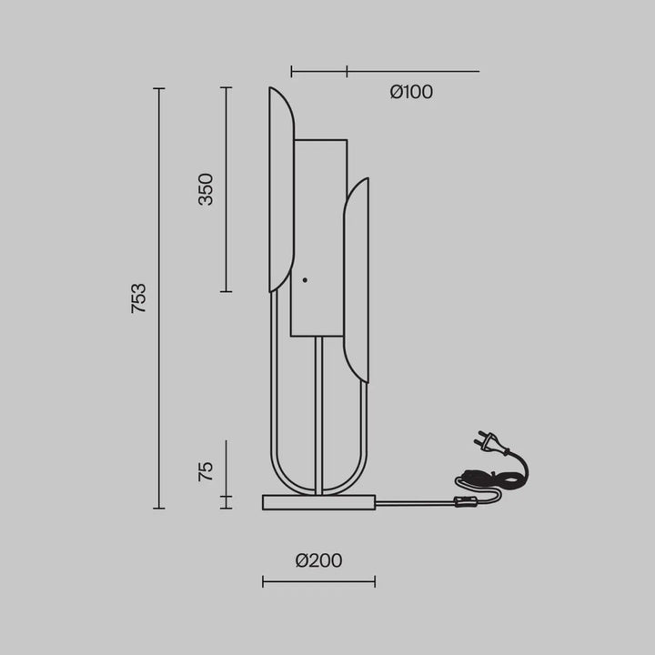 Lampe de chevet cipresso en métal doré avec abat-jour en verre opalin diffusant une lumière douce et design minimaliste