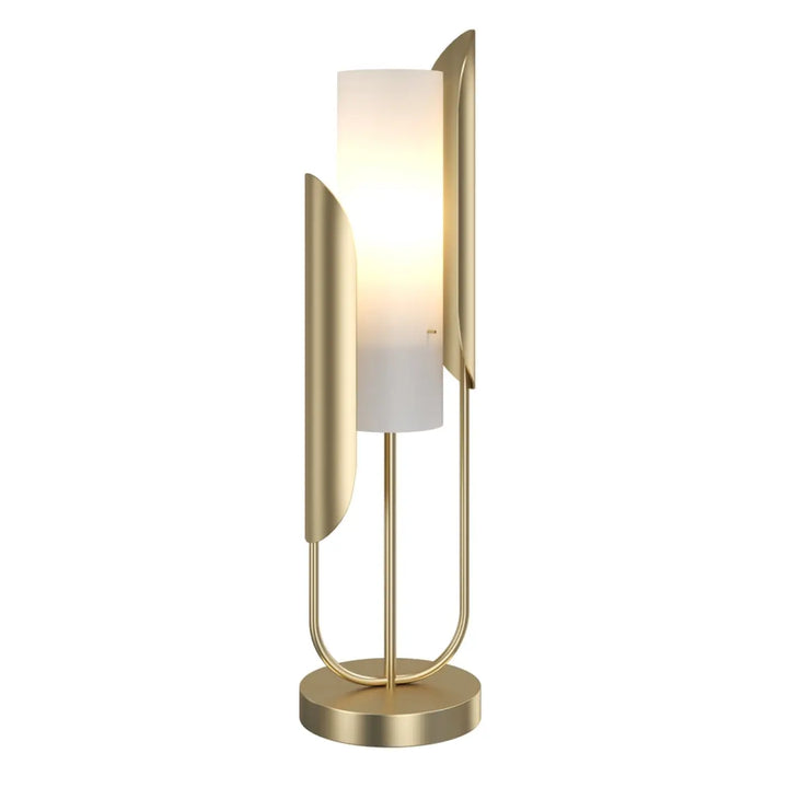 Lampe de chevet cipresso en métal doré avec verre opalin et lumière douce design minimaliste moderne