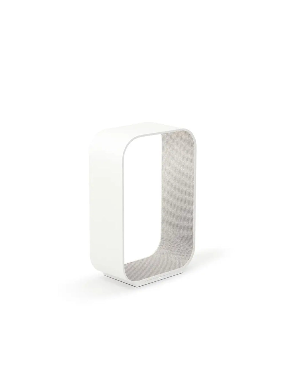 Lampe Contour blanche à intérieur en tissu, 44,5 cm