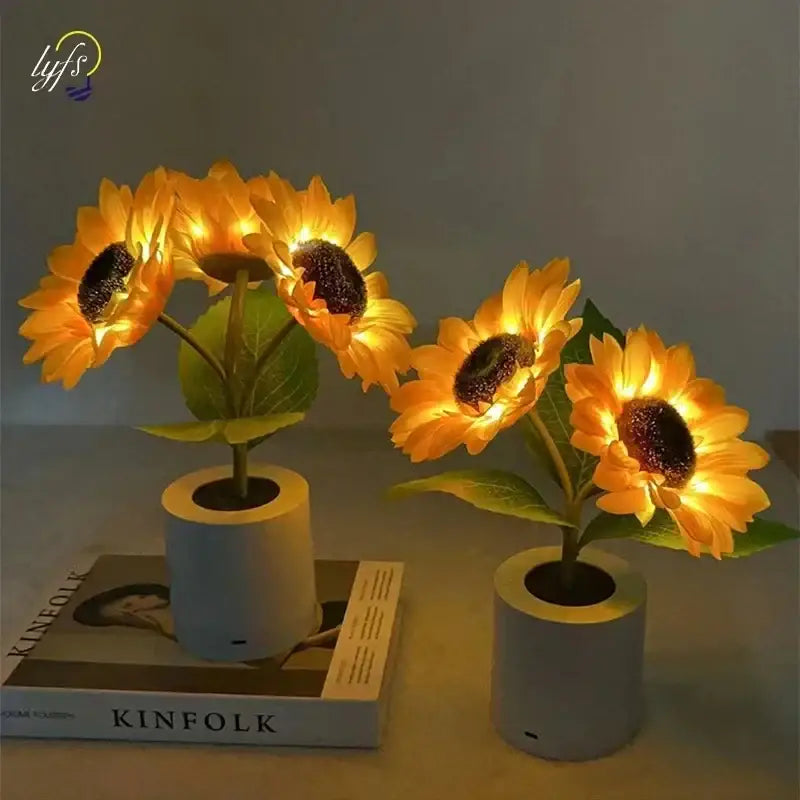 Lampe tournesol led décor naturel pour ambiance douce