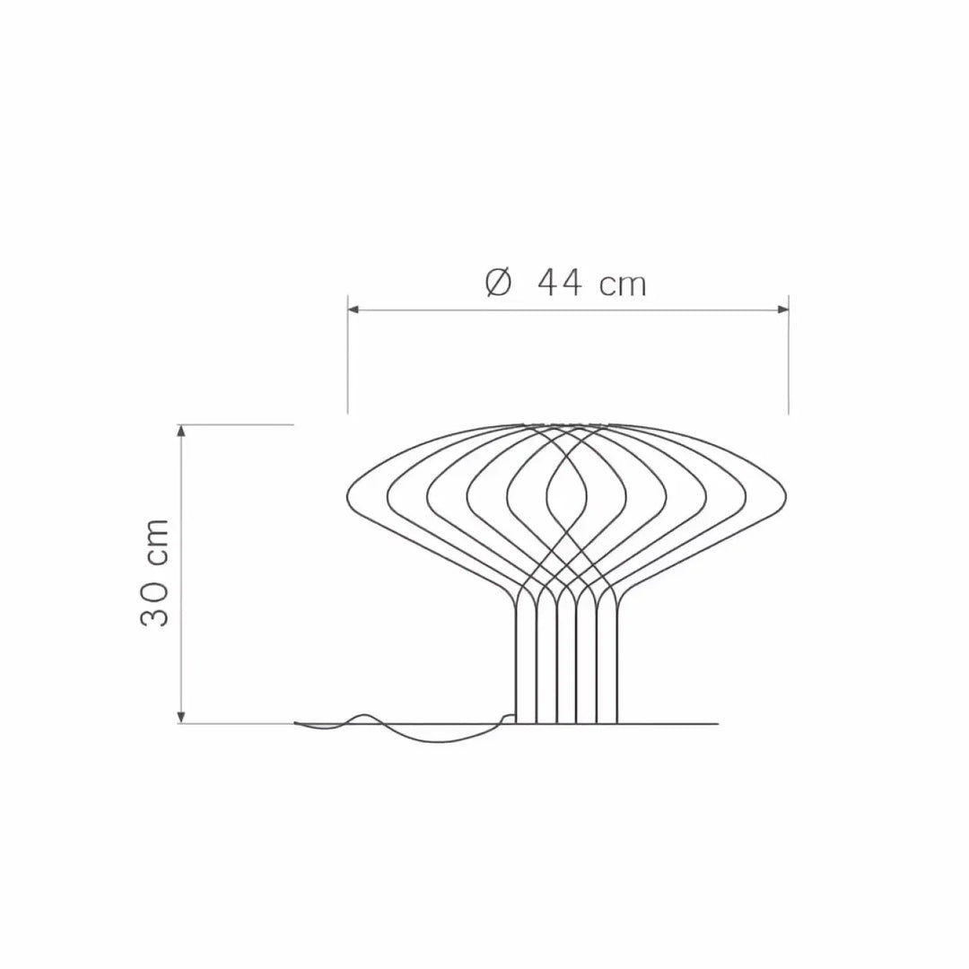 Lampe de chevet püntaskaldazöl piatoni avec cadre métallique moderne et abat-jour champignon élégant minimaliste