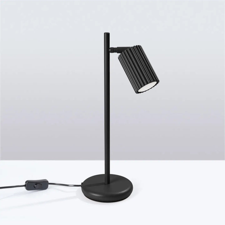 Lampe de Chevet noir éteinte, vue rapprochée