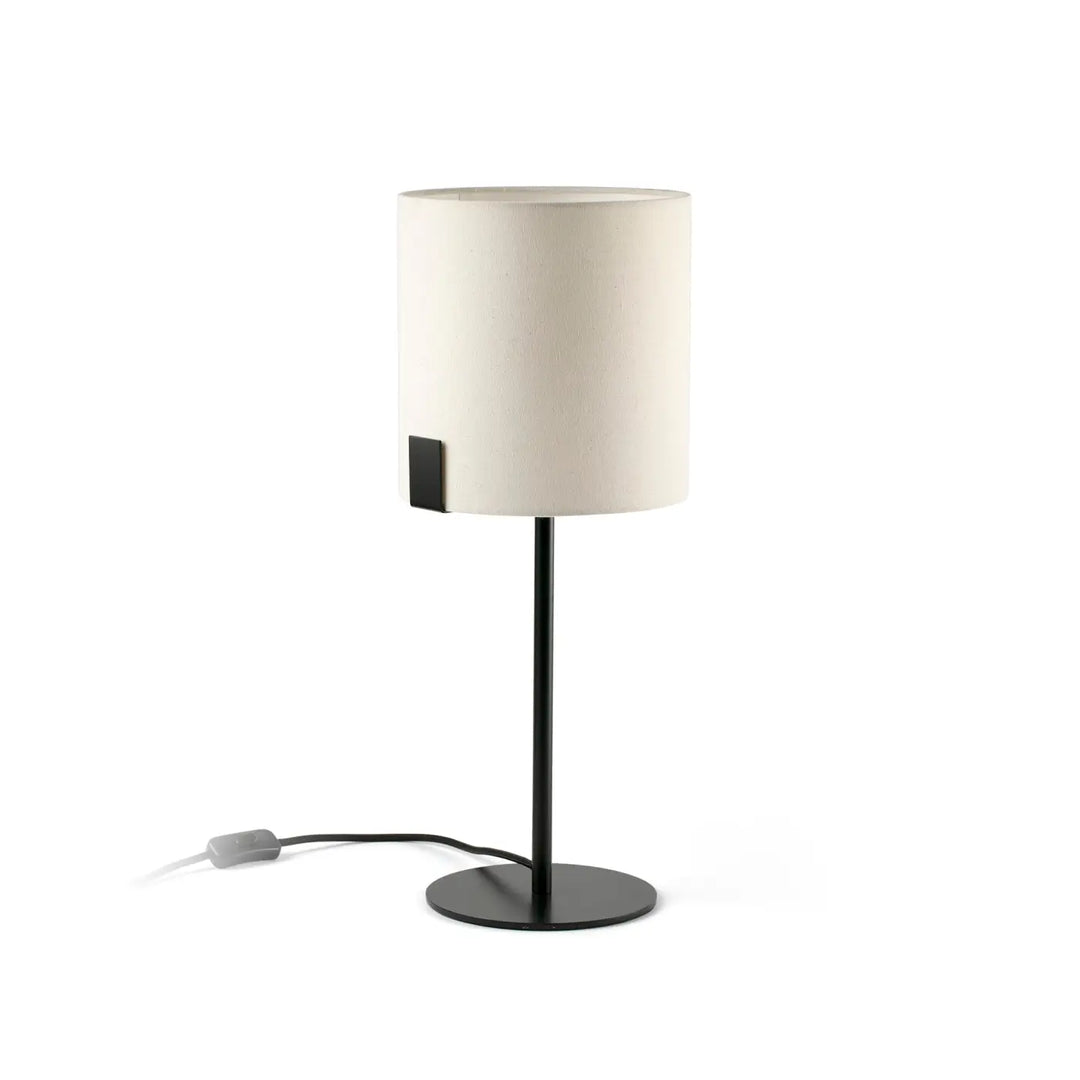 Lampe de table Nila noire et blanc cassé de Faro Barcelona