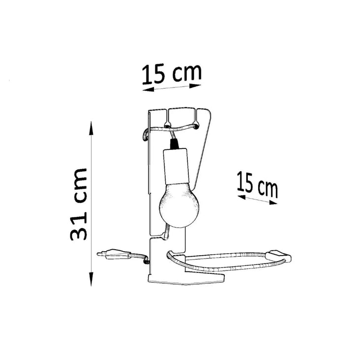 Lampe arby blanche avec base cylindrique et bras ajustable bureau arby idéale pour décoration d’intérieur moderne