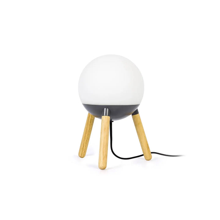 Lampe de table Mine gris foncé diffuseur en verre de Faro Barcelona