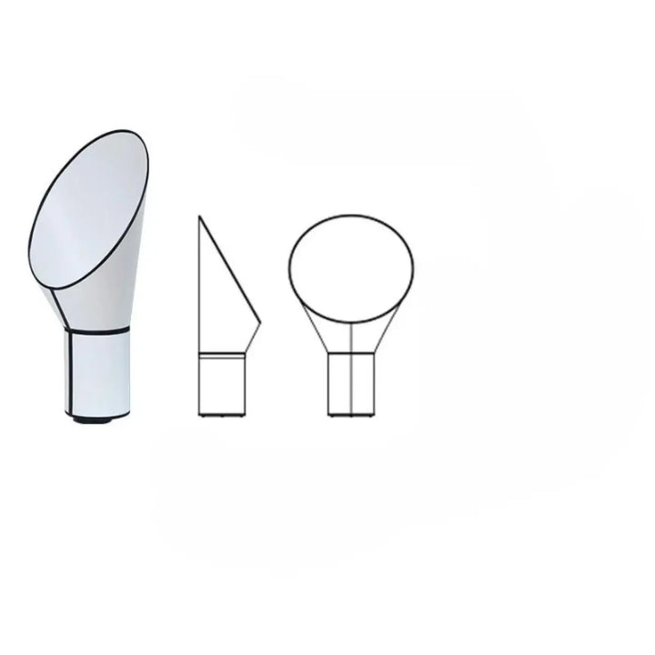 Lampe de table blanc conique kopa au design moderne et lignes minimalistes adaptée comme standing floor lamp
