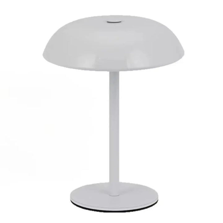 Lampe de table metany blanc à intensité variable avec design minimaliste et finition métallique lisse led à intensité