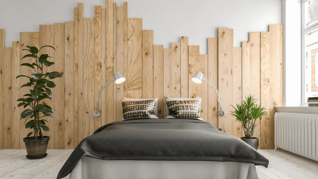 luminaire bois et blanc
