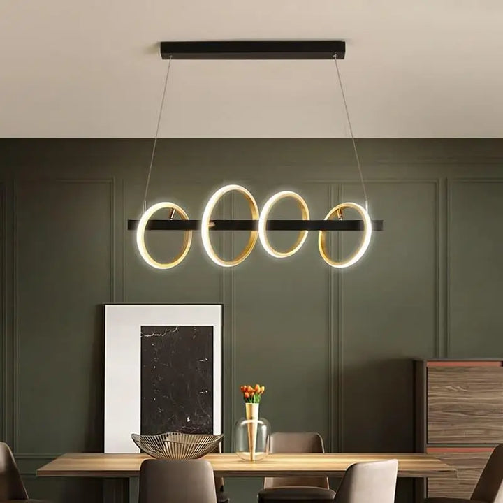 Luminaire Design Suspension Moderne Cercles Lumineux
