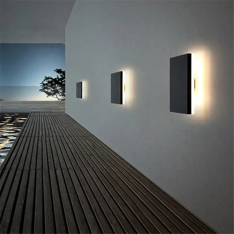 Luminaire Extérieur Carré En Aluminium