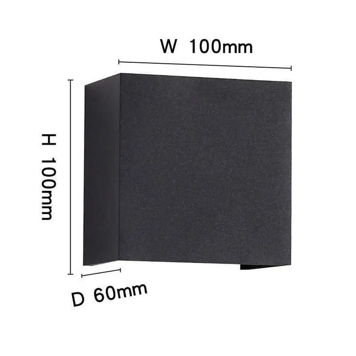 Luminaire Extérieur IP65 Applique Noire Cube